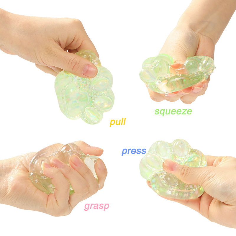 Crystal Sparkling Cat Paw Squishy