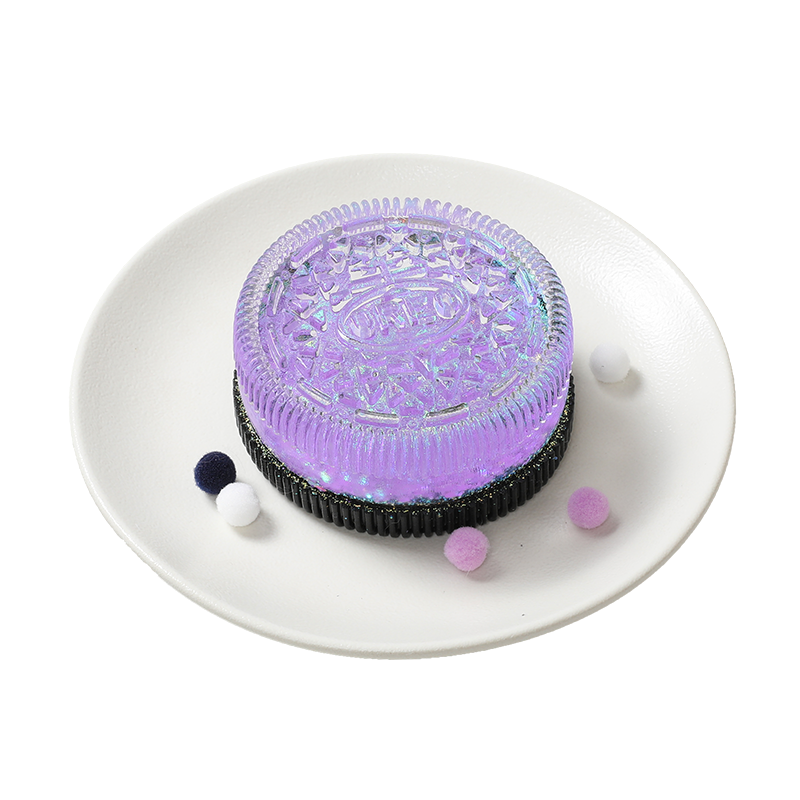 Sparkling Crystal Purple Oreo Squishy