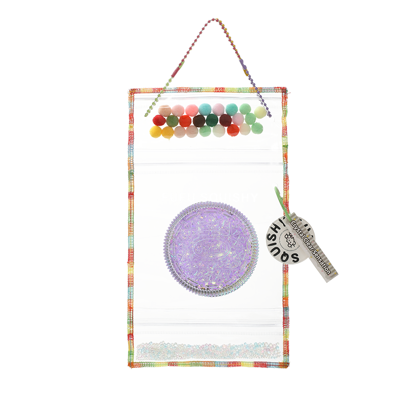 Sparkling Crystal Purple Oreo Squishy