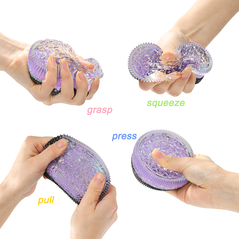 Sparkling Crystal Purple Oreo Squishy