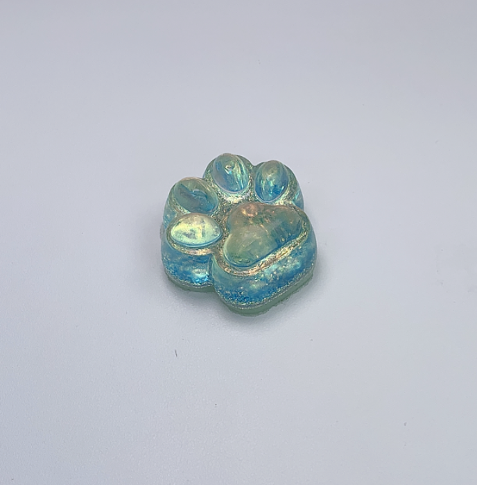 Sparkling Blue&Yellow Crystal Paw