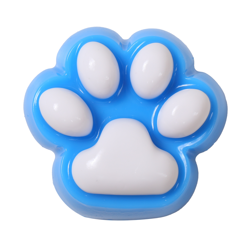 Deep Blue Based White Cat Paw Squishy