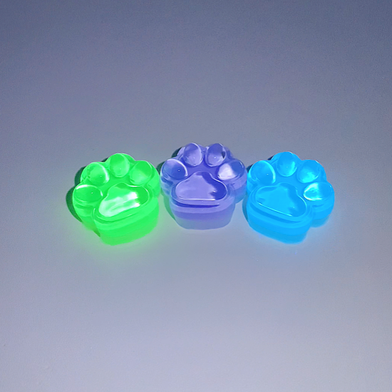3pc glow-in-the-dark Cat Paw Squishy