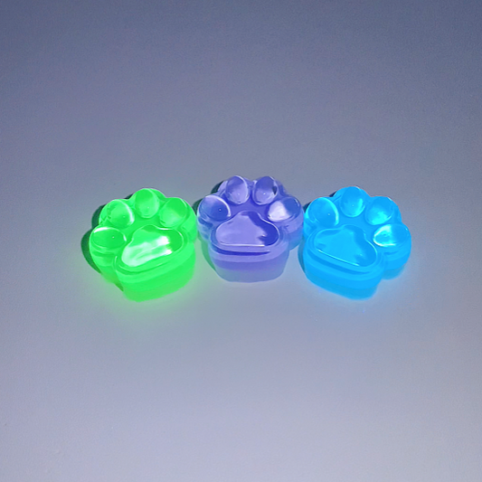 3pc glow-in-the-dark Cat Paw Squishy