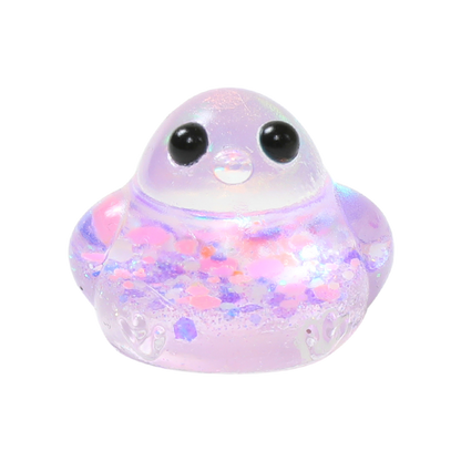 Purple Mini Glow-in-dark Chicken Squishy