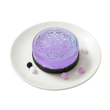 Sparkling Crystal Purple Oreo Squishy