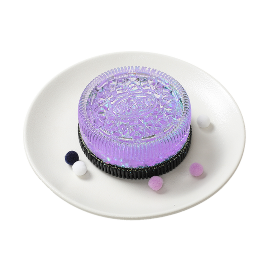Sparkling Crystal Purple Oreo Squishy