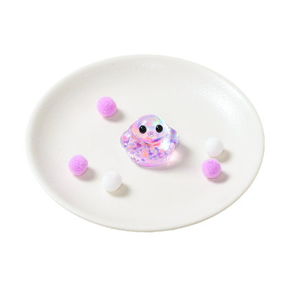 Purple Mini Glow-in-dark Chicken Squishy