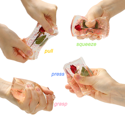 Orange Glow-in-the-dark Frozen Rose Squishy