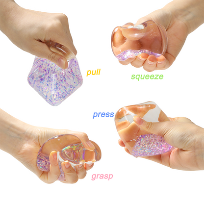 Purple Glow-in-dark Ice Cube Squishy