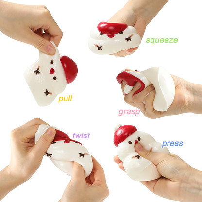 Red Hat Snow Man Squishy